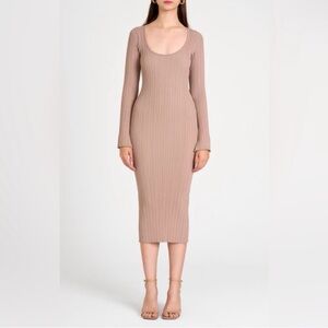 NWOT- WAYF Alexi Long Sleeve Ribbed Dress